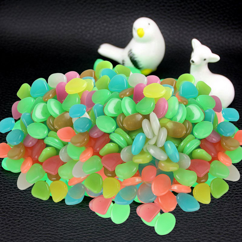 200 ks svietiace kamene do akvária, svietiace kamene, vonkajšie záhradné kamene, štrk, žiariace kamene, kamienky pre domáce a vonkajšie použitie.