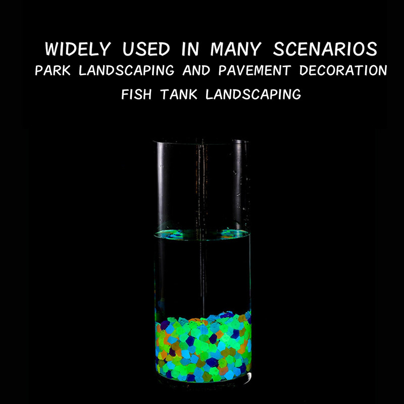 300/500 ks Vonkajšia záhradná dekorácia Kamienky Kameň Svietiaci v tme Dekoratívne kamienky Svetelné akvárium Dekorácia
