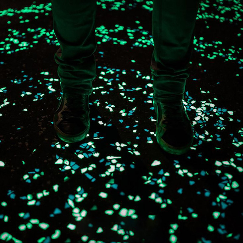 300/500 ks Vonkajšia záhradná dekorácia Kamienky Kameň Svietiaci v tme Dekoratívne kamienky Svetelné akvárium Dekorácia