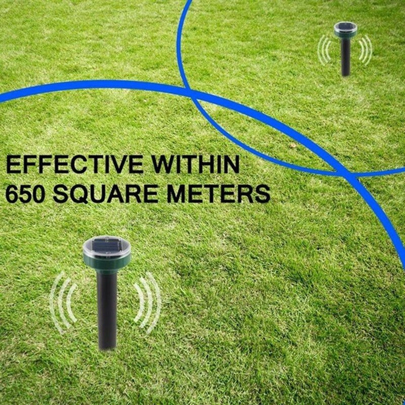 6 db vakondriasztó, kültéri Solar Sonic vakondriasztó, Gophers riasztó, kígyóriasztó, füves kerti udvarhoz stb.