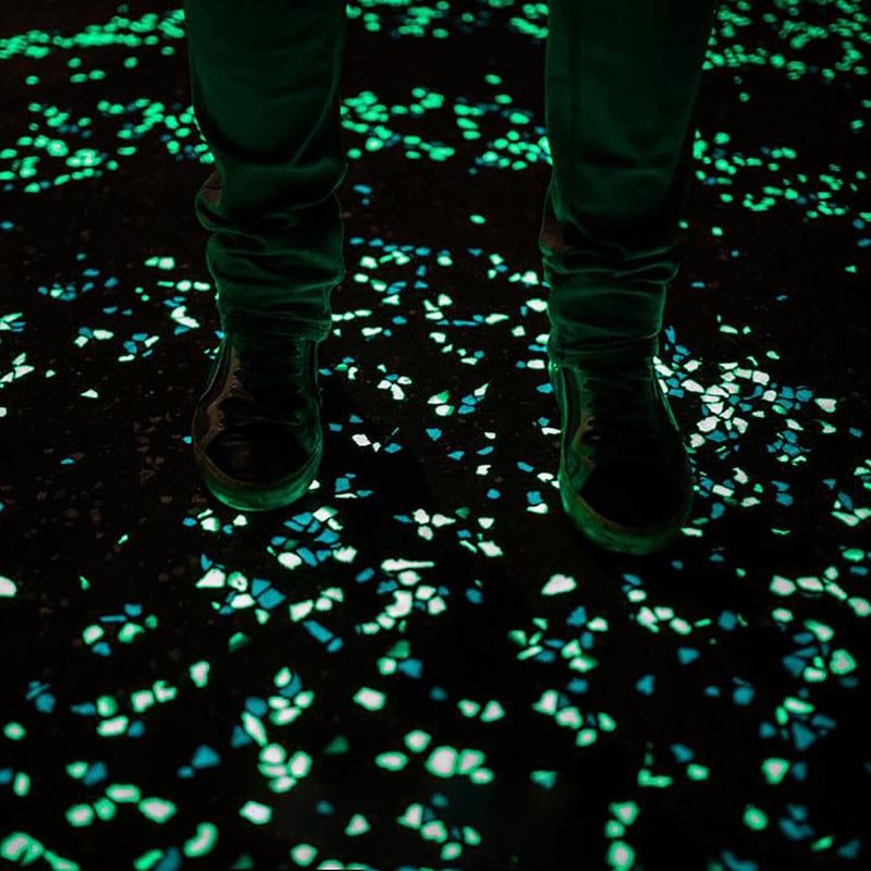 300/500 ks Vonkajšie záhradné dekorácie Kamene Svietiace v tme Dekoratívne kamienky Svetelné akvárium Dekorácia