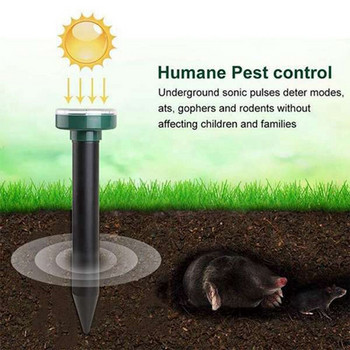 6 бр. Репелент за къртици, слънчев звуков репелент за къртици на открито, репелент за гофери, репелент за змии, за тревни площи, градина и др.