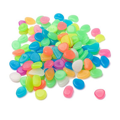 Pietricele de grădină strălucitoare în întuneric de 100/300 de buc pentru rezervor de pește, acvariu, jardiniere de grădină, canal de amenajare a teritoriului, pietriș strălucitor, pietriș decor