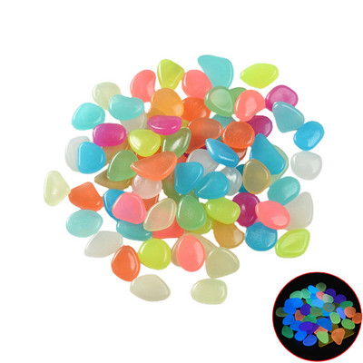 Záhradné dekorácie, svetelné kamene, simulácia dlažobných kameňov, žiarivé kamene, zmiešané farby, 100 ks, akvárium, 2,2 cm, živicové kamienky, kamienky