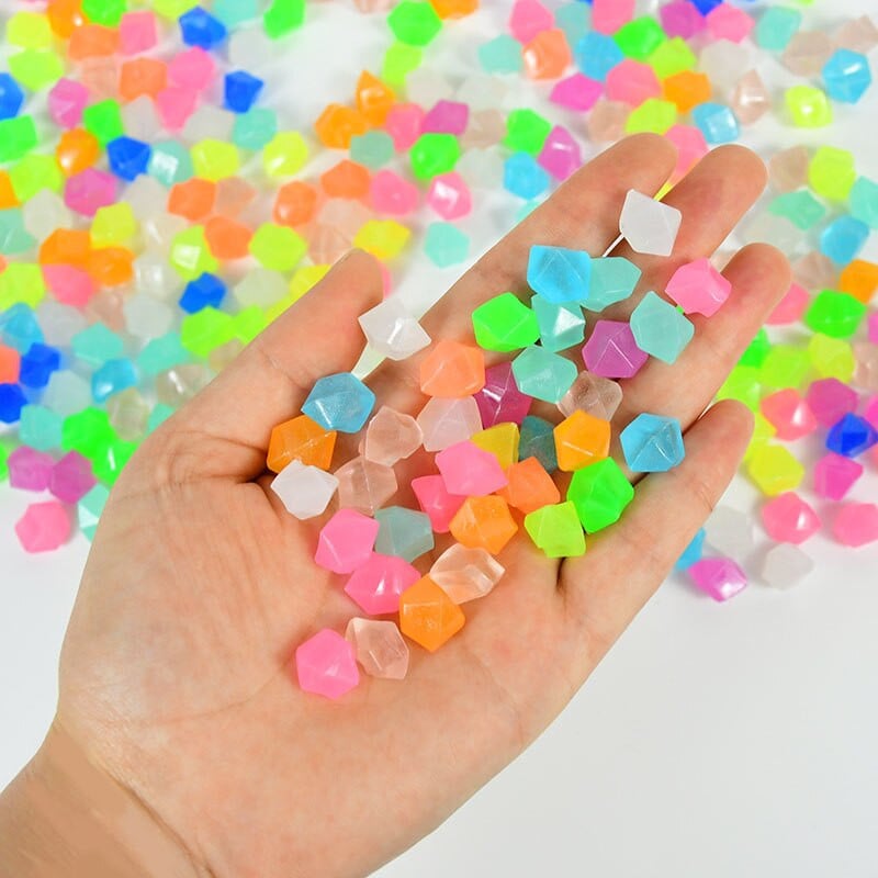 Svietiace kamene, 200 kusov, vonkajšia dekorácia, záhrada, trávnik, nádvorie, skaly, akvárium