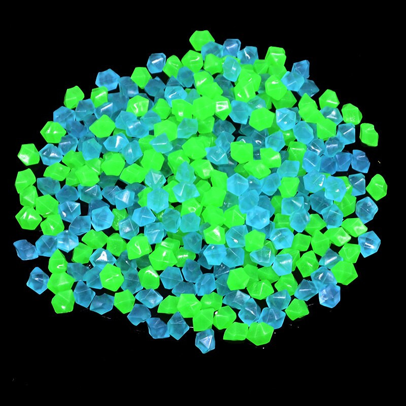 14mm fosforinis akmuo, 300 vienetų, fosforizuojantys akmenukai, sodas, namas, lauke, kiemas, vejos takas, akvariumo apdaila