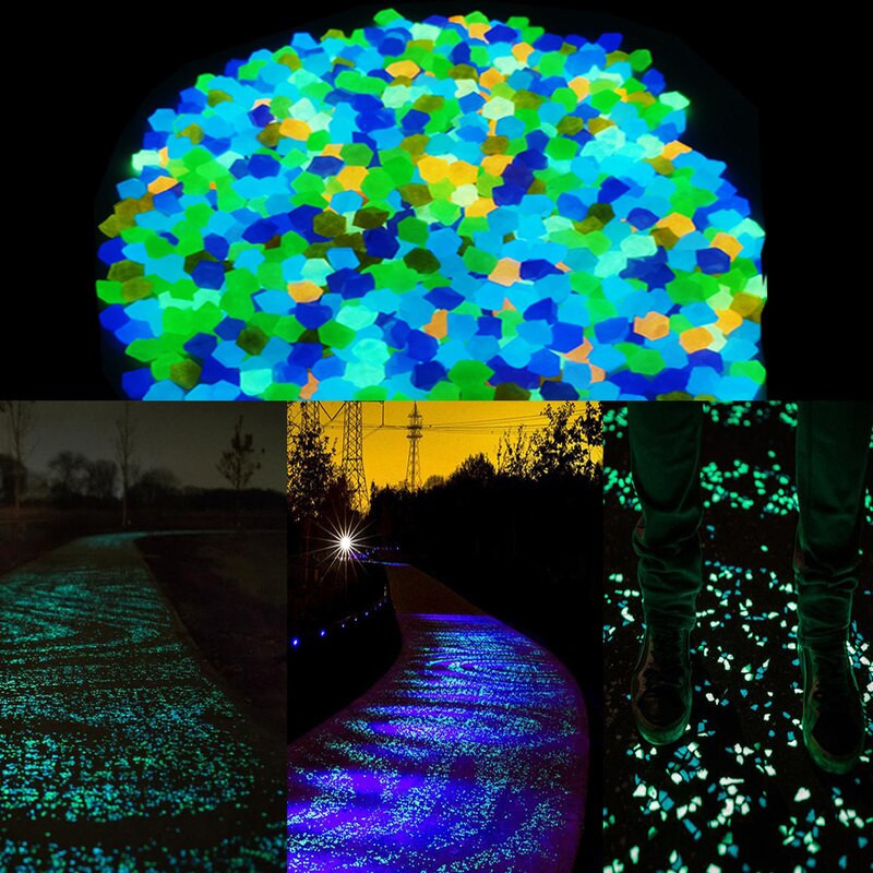 Ryškus akmuo šviečia tamsoje, 50/100/200 kambariai, sodo apdaila, lauko, derva, kiemo akvariumo peizažas