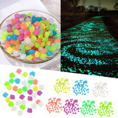 Vonkajšie svetelné kamene svietiace v tme, záhradné kamienky, dekorácia akvária, kamienkové kamene, mix farieb, 500 ks/balenie #t2g