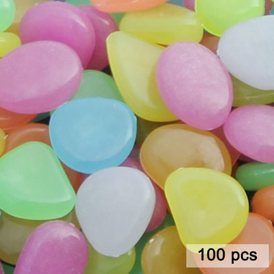 100 vnt/pak. Spalva Šviečiantys akmenys Sodo kiemo dekoras Žuvų tvenkinio reikmenys Baseinas Ornamentas Akmenukai Namų baldai