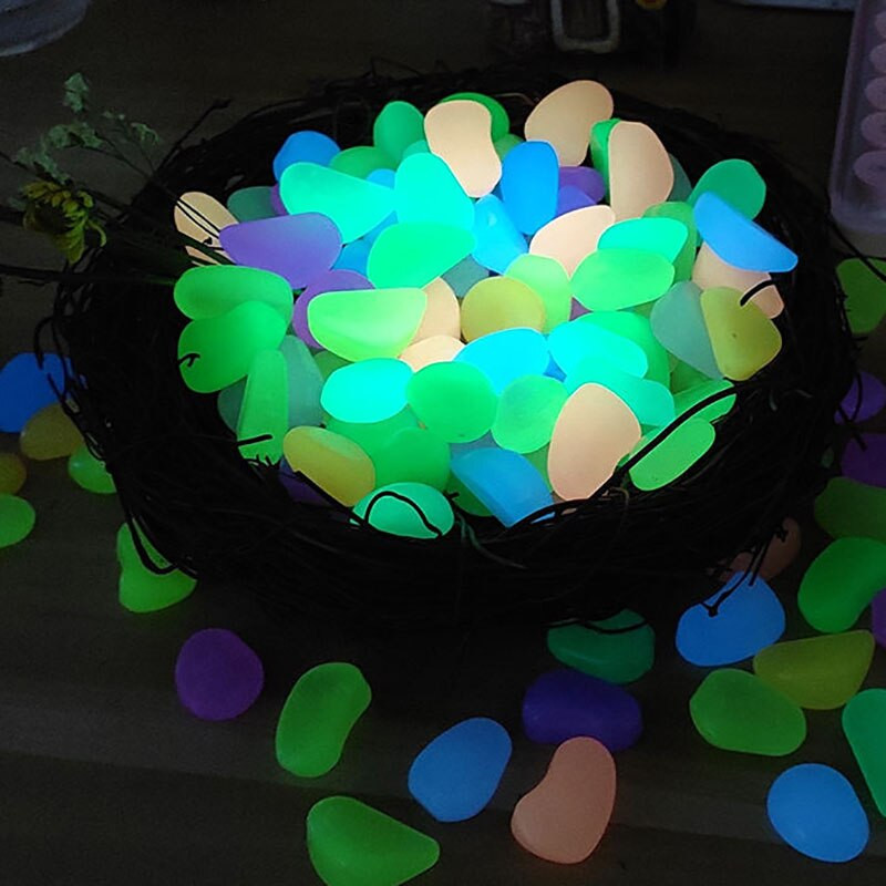 100 vnt/pak. Spalva Šviečiantys akmenys Sodo kiemo dekoras Žuvų tvenkinio reikmenys Baseinas Ornamentas Akmenukai Namų baldai