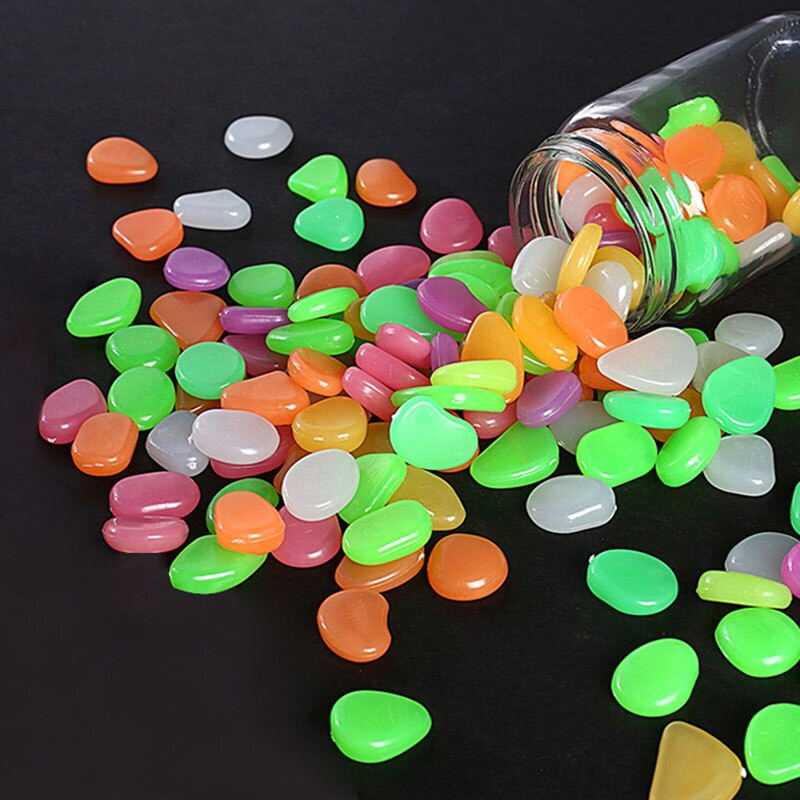 100 vnt/pak. Spalva Šviečiantys akmenys Sodo kiemo dekoras Žuvų tvenkinio reikmenys Baseinas Ornamentas Akmenukai Namų baldai