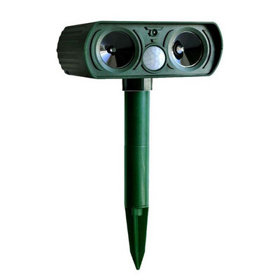 1 ks solárny repelent na mačky, plašič, dvojitý ultra odstrašujúci záhradný prenasledovateľ zvierat