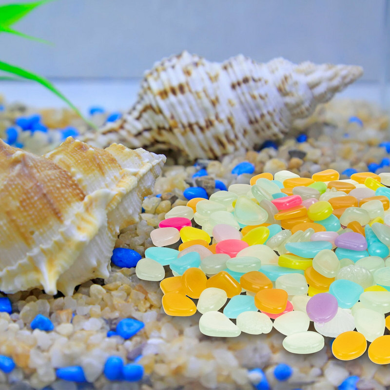 Pietre Pietricele strălucitoare Rocksthe Dark Garden Rezervor de pește Acvariu Umplutură de piatră luminoasă Pietriș Vase strălucitoare Peisaj decorativ