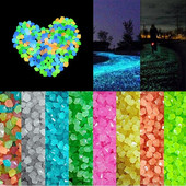 500 vnt Šviečiantys akmenys Sodo puošmenos Akmenukai Mixcolor Švyti tamsoje Akmuo vejos takui terasa Akvariumo papuošalai Namų dekoras