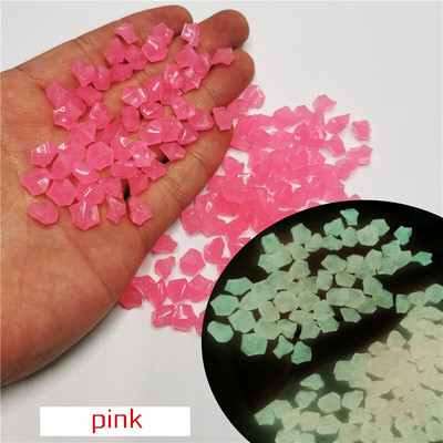 500 vnt Šviečiantys akmenys Sodo puošmenos Akmenukai Mixcolor Švyti tamsoje Akmuo vejos takui terasa Akvariumo papuošalai Namų dekoras