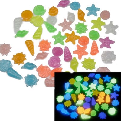Svjetleći kamen DIY Smola za noćnu rasvjetu 100 kom. Fluorescentni kamenčići koji se mogu reciklirati Polikromatski 9 boja Dekoracija doma