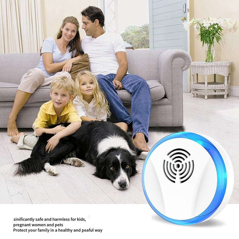 4 balenia ultrazvukových odpudzovačov škodcov, elektronický odpudzovač škodcov, zástrčka do zásuvky pre vnútorné použitie, pre domácu garáž, zástrčka US