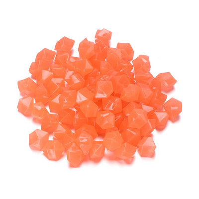 300 buc/pachet, 14 mm, formă neregulată, pietriș luminos de grădină, piatră de rășină luminoasă pentru grădină și decorarea rezervorului de pește, pietre colorate