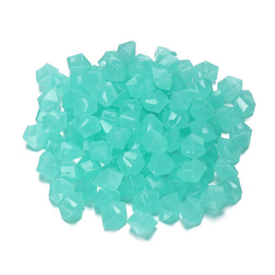 300 buc/pachet, 14 mm, formă neregulată, pietriș luminos de grădină, piatră de rășină luminoasă pentru grădină și decorarea rezervorului de pește, pietre colorate