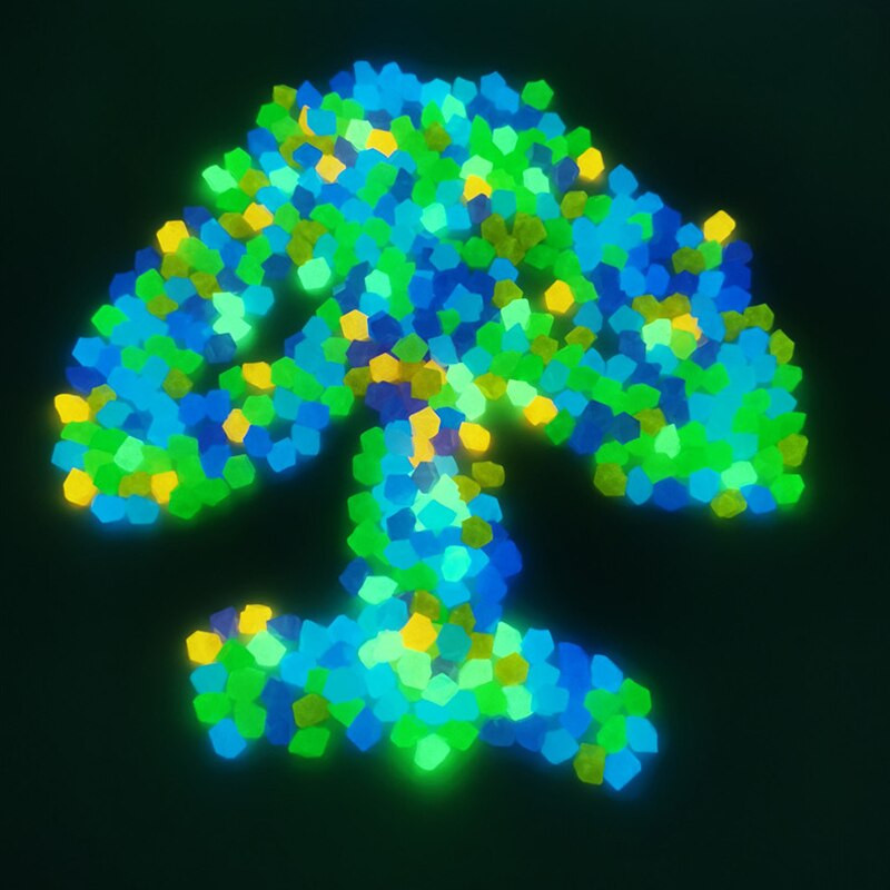 Vonkajšie svetelné kamene svietiace v tme, záhradné kamienky, dekorácia akvária, kamienkové kamene, mix farieb, 100/200 ks/balenie RR2185