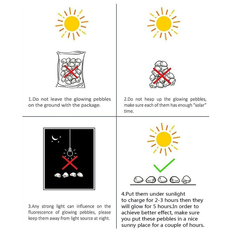 Vonkajšie svetelné kamene svietiace v tme, záhradné kamienky, dekorácia akvária, kamienkové kamene, mix farieb, 100/200 ks/balenie RR2185