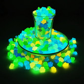 300 buc/pungă Pietre luminoase în aer liber care strălucesc în întuneric Pietrele de grădină decor pentru acvariu de pește Pietriș de pietriș Pietre de acvariu Mix de culori