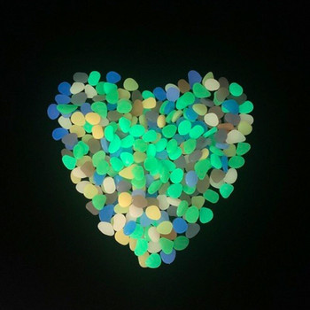 100 τμχ Πολύχρωμες φωτεινές πέτρες Διακοσμητικά βότσαλα για υπαίθριο γκαζόν Βεράντα κήπου Πεζοδρόμια Φυτά Fish Tank Aquarium Crafts