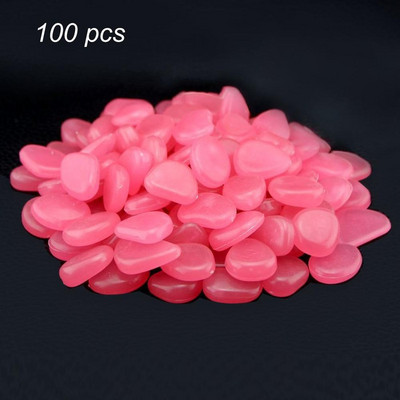 100 buc/pachet Pietricele strălucitoare 2020, vânzare fierbinte, Pietre Acasă Rezervor de pește Decorare grădină Luminoasă care strălucește în întuneric Accesoriu pentru cadou