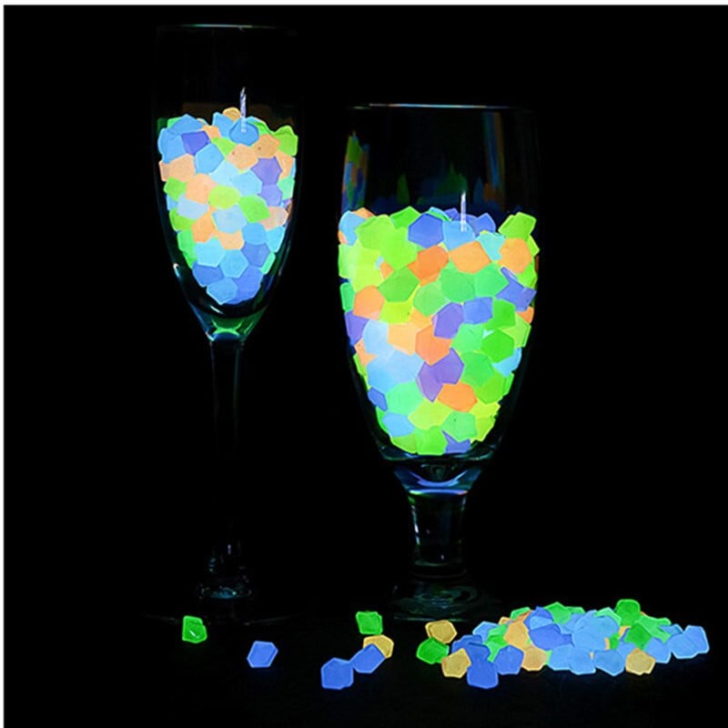 300 ks svietiace kamene záhradné kamienky svietiace mix farebných kamienkov kameň vonkajšie dekorácie akvária záhradná dekorácia štrk