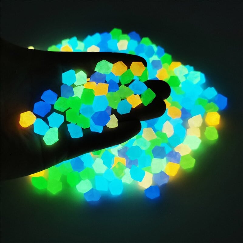 300 ks svietiace kamene záhradné kamienky svietiace mix farebných kamienkov kameň vonkajšie dekorácie akvária záhradná dekorácia štrk