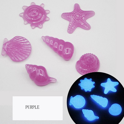 80 ks svietiace kamene v tvare mušle, hviezdicová mušľa pre akvárium, nádrž na ryby, bazén, záhradnú dekoráciu, svietiace v tme kamienky