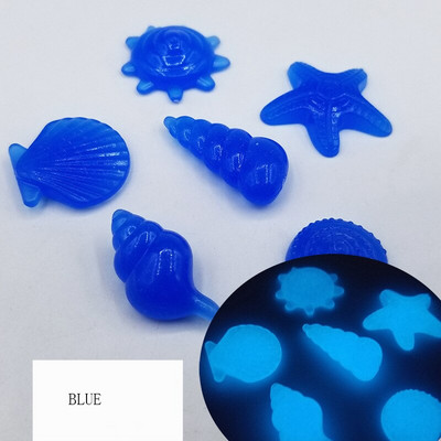 80 ks svietiace kamene v tvare mušle, hviezdicová mušľa pre akvárium, nádrž na ryby, bazén, záhradnú dekoráciu, svietiace v tme kamienky