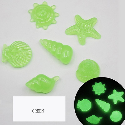 80 ks svietiace kamene v tvare mušle, hviezdicová mušľa pre akvárium, nádrž na ryby, bazén, záhradnú dekoráciu, svietiace v tme kamienky