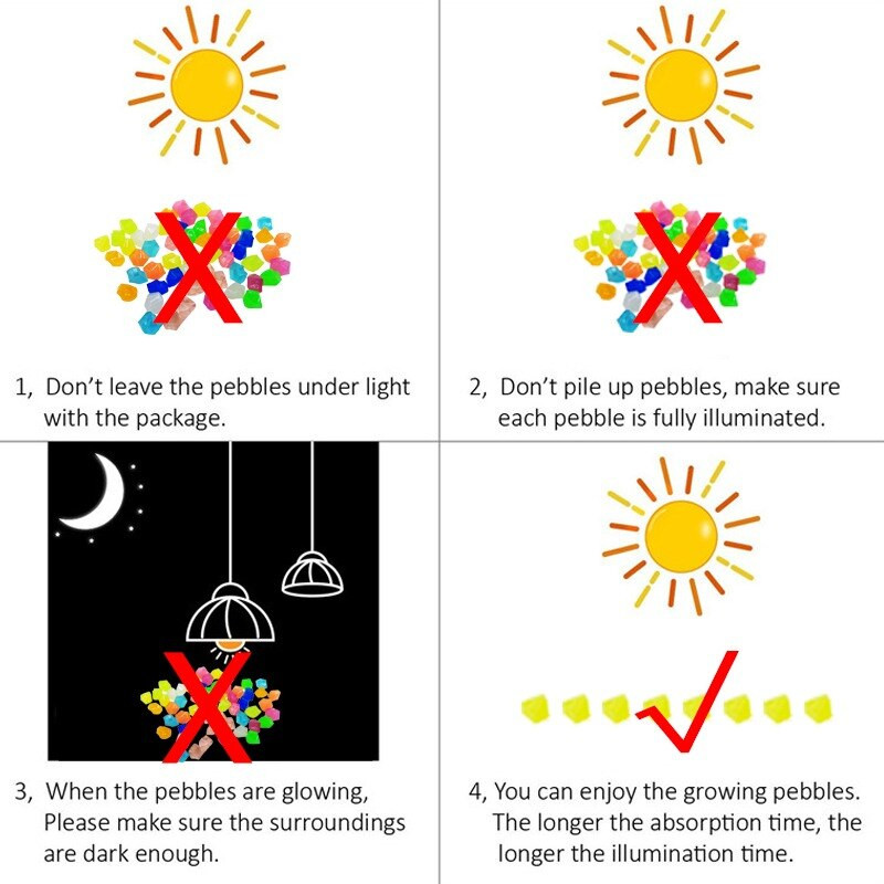 300 ks svietiace v tme záhradné kamienky dekorácia dvora svetelné kamene DIY záhradný chodník terasa trávnik chodníky svietiace kamene skaly