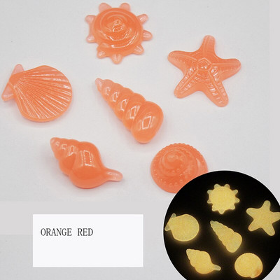 80 ks svietiace v tme kamienky svetelné kamene v tvare mušle hviezdice do akvária, nádrže na ryby, záhradnej dekorácie do bazéna