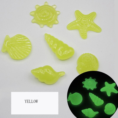 80 ks svietiace v tme kamienky svetelné kamene v tvare mušle hviezdice do akvária, nádrže na ryby, záhradnej dekorácie do bazéna