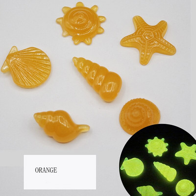 80 ks svietiace v tme kamienky svetelné kamene v tvare mušle hviezdice do akvária, nádrže na ryby, záhradnej dekorácie do bazéna