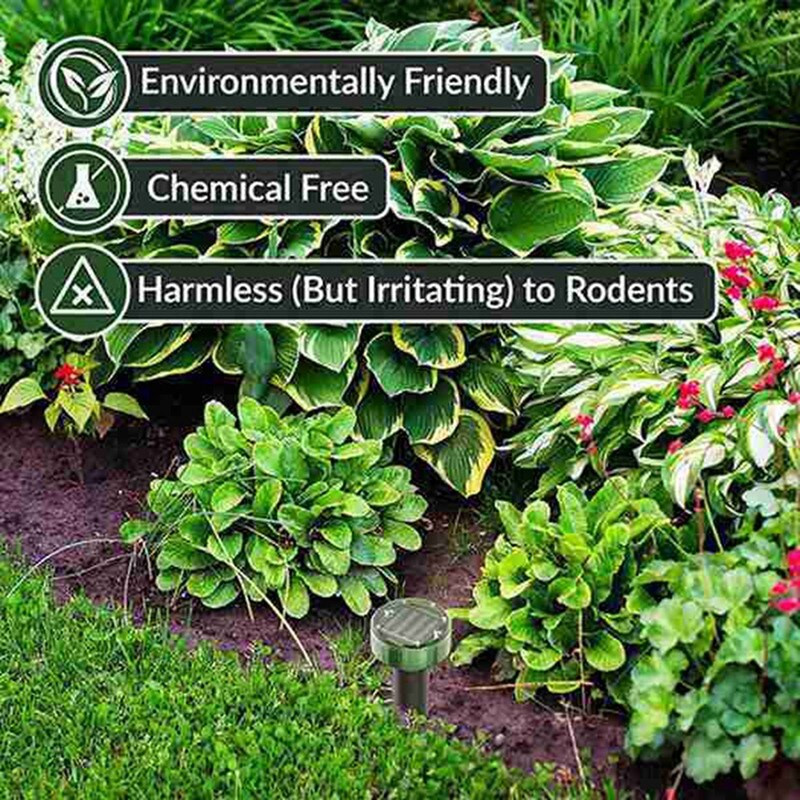 AT69 -10Pack solarno sredstvo za tjeranje krtica, vanjsko solarno zvučno tjeranje krtica, tjeranje gofova, tjeranje zmija, za travnjak, vrt, dvorište itd.
