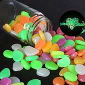 100/200/300 ks Vonkajšie nádvorie Svetelné kamene Prírodné kryštály Skaly Záhradné kamienky Žiariace akvárium Terénne dekorácie