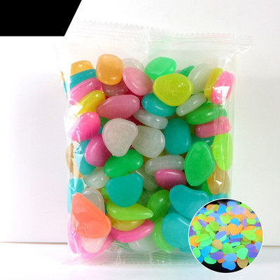 100/200/300 ks Vonkajšie nádvorie Svetelné kamene Prírodné kryštály Skaly Záhradné kamienky Žiariace akvárium Terénne dekorácie