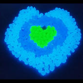 100 vnt. Sodo puošmena Šviečiantys akmenukai Akmenys švyti tamsoje Dekoratyviniai akmenukai Akvariumo akmenukai Akvariumo uolos