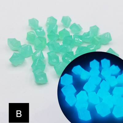 100 vnt. Sodo puošmena Šviečiantys akmenukai Akmenys švyti tamsoje Dekoratyviniai akmenukai Akvariumo akmenukai Akvariumo uolos