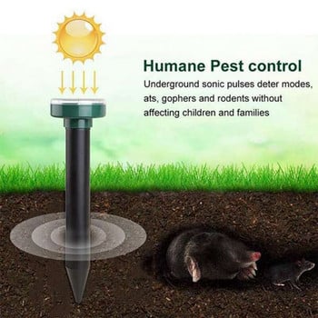 AT69 -8 бр. Репелент за къртици, слънчев звуков репелент за къртици на открито, репелент за гофери, репелент за змии, за морава, градина, двор, ферма и т.н.