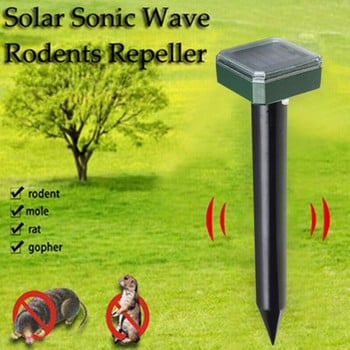 Solar Ultrasonic Pest Repeller Stake-Outdoor Pest and Mouse Repellent - Solar Powered Animal and Rodent Repellents