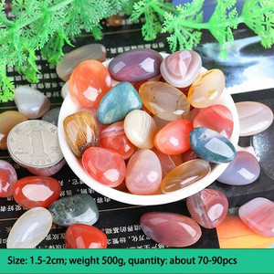 500g/zsák Nyers természetes kő Artware Drágakő lakberendezés Szabálytalan alakú Vegyes tereprendezés Szikla akvárium öt színes kavics