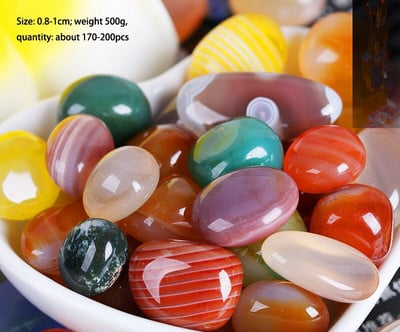 500g/zsák Nyers természetes kő Artware Drágakő lakberendezés Szabálytalan alakú Vegyes tereprendezés Szikla akvárium öt színes kavics