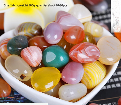 500g/zsák Nyers természetes kő Artware Drágakő lakberendezés Szabálytalan alakú Vegyes tereprendezés Szikla akvárium öt színes kavics