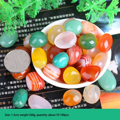 500g/zsák Nyers természetes kő Artware Drágakő lakberendezés Szabálytalan alakú Vegyes tereprendezés Szikla akvárium öt színes kavics