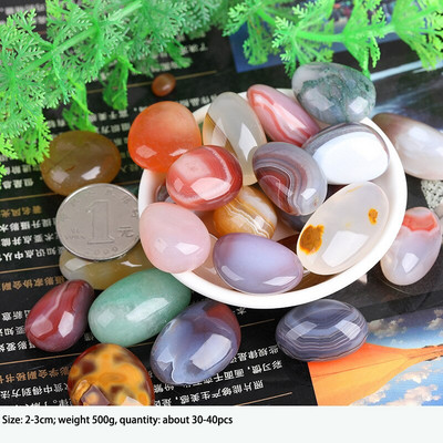 500g/zsák Nyers természetes kő Artware Drágakő lakberendezés Szabálytalan alakú Vegyes tereprendezés Szikla akvárium öt színes kavics