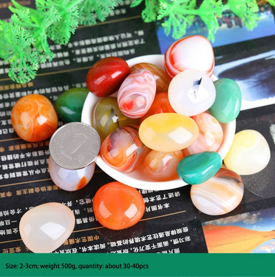 500g/zsák Nyers természetes kő Artware Drágakő lakberendezés Szabálytalan alakú Vegyes tereprendezés Szikla akvárium öt színes kavics